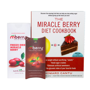 The miracle berry cookbook with mberry miracle fruit tablets and mberry freeze dried miracle berries
