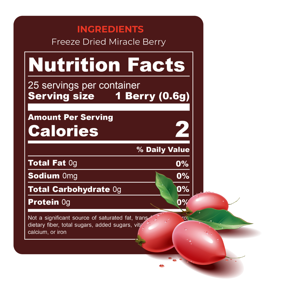 mberry freeze dried miracle berry nutrition facts